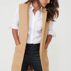 UNTUCKit for Her Carson Wool Blend Open Front Vest